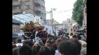 濱八町だんじり祭り　大津神社前　かちあい04　2012.10.07