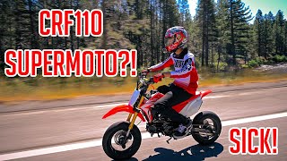 CRF110 MINI SUPERMOTO with GROM SUSPENSION?! How To*