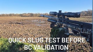 A quick slug test before bc validation vulcan 3