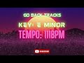 emotional synthwave backing track e minor