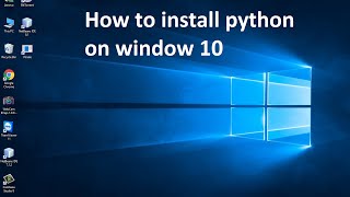 how to install python on windows10