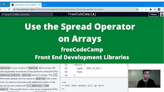 Use the Spread Operator on Arrays (Front End Development Libraries) freeCodeCamp tutorial