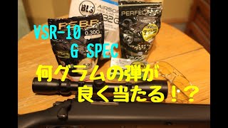 東京マルイ　VSR-10 G SPEC 　20mの距離では何グラムのBB弾が一番良く当たるのか！？　＃VSR-10　＃VSR-10GSPEC　＃スナイパー