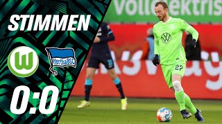 "Happy End hat gefehlt..." | Stimmen | VfL Wolfsburg - Hertha BSC 0:0 | Arnold, Baku, Casteels