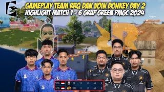 GAMEPLAY RRQ DAN VOIN DONKEY DAY 2 GRUP GREEN PMGC 2024 | HIGHLIGHT MATCH 1-6