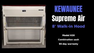 Kewaunee Supreme Air 8' Walk-in General Purpose Fume Hood (Item - 2890F HOOD)