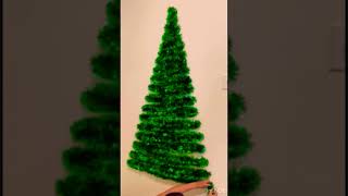 DIY Wall Christmas Tree Tutorial-Easy, Space-Saving, and Budget-Friendly #DIYChristmasTree #shorts