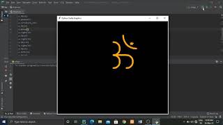 python turtle Om symbol drawing