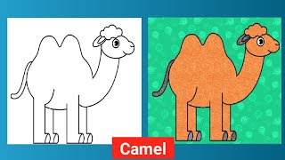 How to draw a Camel | how to colour the camel | Kids learning center