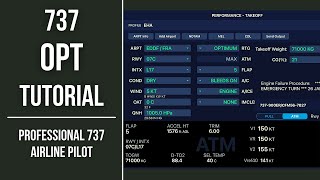 Boeing 737 OPT PMDG - Onboard Performance Tool Tutorial - Professional 737 Airline Pilot