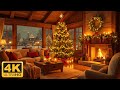 Warm Crackling Fireplace Sounds 4K 🔥 & Smooth Christmas Instrumental Music 🎁 Cozy Christmas Ambience