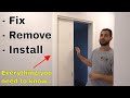 How to remove, fix and install sliding cavity door - DIY