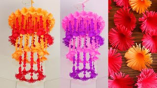 Simple Hanging Paper Flowers - Home Decor - Paper Craft - DIY Wall Decor Ideas