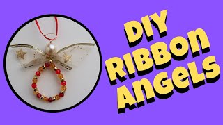 Angel Ornaments to Make with Ribbon and Beads