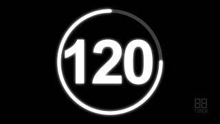 120 Second Countdown Timer with clock Ticking sound & Finish alarm beep #timer #clock #countdown