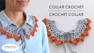 COLLAR CROCHET en pocas vueltas y con poco hilo | CROCHET COLLAR in few rows and with leftover yarn