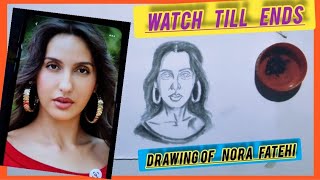 Drawing of Nora Fatehi// Nora Fatehi pencil Drawing step by step//नोरा फतेही की ड्राइंग करना सीखें,