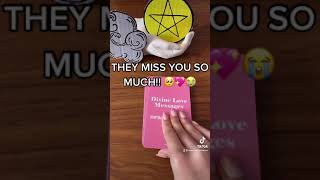 THEY MISS YOU SO MUCH!!! 🥺 💕😭  Love Tarot Reading #Shorts
