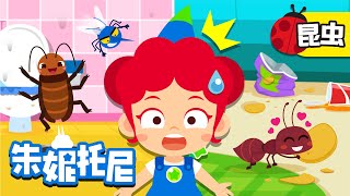 🪳😬啊！家里有蟑螂！| 零食小碎屑掉一地 | 昆虫博士 | 朱妮托尼儿歌 | Kids Song in Chinese | 兒歌童謠 | 卡通動畫 | 朱妮托尼童話故事 | JunyTony