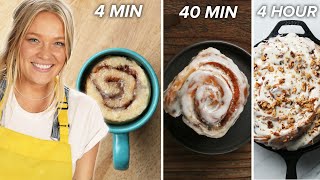 4-Min Vs. 40-Min Vs. 4 Hour Cinnamon Rolls • Tasty