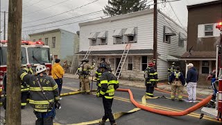 Fire damages building in Pittston