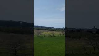 北海道新冠町のサラブレッド銀座駐車場からの景色が素晴らしい　The view from the Thoroughbred Ginza parking lot in Niikappu, Hokkaido