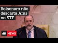 Bolsonaro diz que Aras é 'nome forte' para eventual vaga no STF