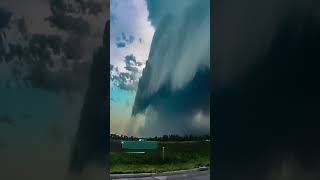 Storm Chasing: Ominous Outflow #tornadoalley #supercell #severeweather
