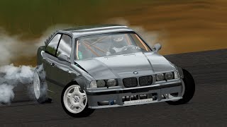 BMW E36 328I TURBO COUPE DRIFT CAR / LIME ROCK TRACK / ASSETTO CORSA PC GAME