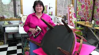 Adding Cambric Dustcover to a Shield Back Chair