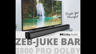 Zebronics Zeb Juke 3800 SoundBar Unboxing \u0026 Review ⚡️||Dolby Digital Plus SoundBar under 6000🔥🔥