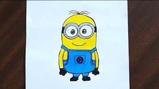 how to draw minion step by step easy for beginners