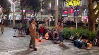 full band street buskers in japan. #busker #busking #streettalent #agt