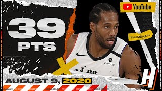 Kawhi Leonard 39 Points 6 Ast Full Highlights | Nets vs Clippers | August 9, 2020
