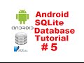 Android SQLite Database Tutorial 5 # Update values in SQLite Database table using Android