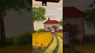 New acrylic painting tutorial by Allison Prior “Summer Cottage”