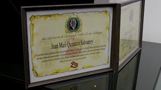 Ertzainas homenajean a Juan María Quintana, escolta del asesinado por ETA Manuel Zamarreño