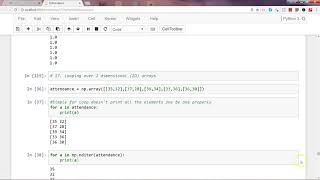 Python 3 Programming Tutorial 10 | Loops | for loop to Iterate over multi dimensional numpy array