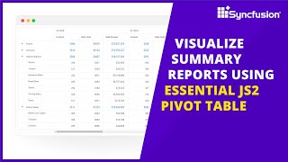 Visualize Summary Reports Using Essential JS 2 Pivot Table
