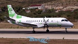 Rare! Sprint Air Saab 340A Close-up Landing - Split Airport LDSP/SPU