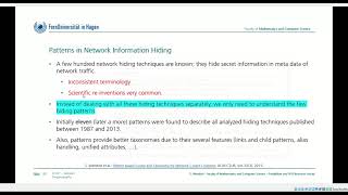 01731, Network Steganography, Chapter 5 (Hiding Patterns), Class at FernUniversität in Hagen