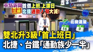 雙北升3級「首上班日」 北捷、台鐵「通勤族少一半」【重點新聞】-20210517