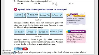 Ungkapan algebra  - 5.1.5 Sebutan serupa dan Sebutan tidak serupa