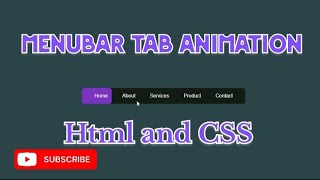 Animated Navigation Bar In Html And Css Menu Hover Animation Effects ...
