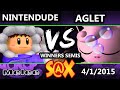 S@X - Aglet (Jigglypuff) Vs. Nintendude (Ice Climbers) SSBM Winners Semis - Smash Melee