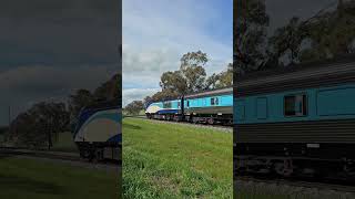 Melbourne to Sydney XPT at Marinna, NSW, Australia.