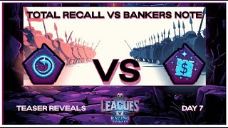 Bankers Note vs Total Recall | Day 7 | OSRS Leagues