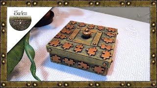 Make a beautiful BOX WITH PUZZLE even missing pieces