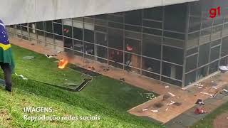 Vídeo mostra #incêndio causado por vândalos #bolsonaristas no #Congresso