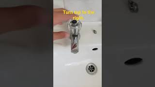 How to turn on a tap.(Turn to left not right)
